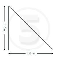 Tasche ad angolo autoadesive, triangolo isoscele 120x120mm, trasparenti