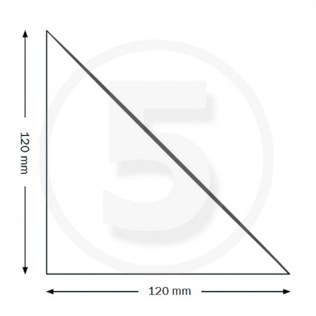Tasche ad angolo autoadesive, triangolo isoscele 120x120mm, trasparenti