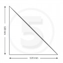 Tasche ad angolo autoadesive, triangolo isoscele 120x120mm, trasparenti