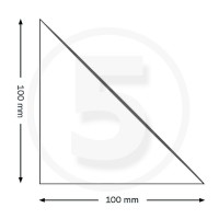 Tasche ad angolo autoadesive, triangolo isoscele 100x100mm, trasparenti