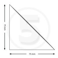 Tasche ad angolo autoadesive, triangolo isoscele 75x75mm, trasparenti