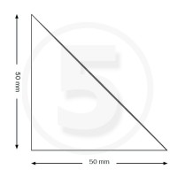 Tasche ad angolo autoadesive, triangolo isoscele 50x50mm, trasparenti