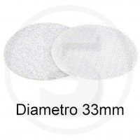 Bollini in velcro autoadesivi, diametro 33mm, Bianco