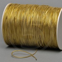 Cordino elastico in bobina, spessore 2mm, Oro