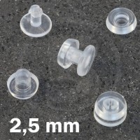 Rivetti in plastica - Bottoni a pressione 2, 5 mm, Trasparente