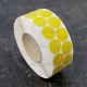 Bollini adesivi colorati in tessuto diametro 30mm. Etichette adesive rotonde color Giallo
