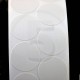 Bollini adesivi colorati in tessuto diametro 30mm. Etichette adesive rotonde color Bianco