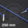 Cordino elastico rotondo con terminali in metallo, lunghezza 250mm, Blu medio