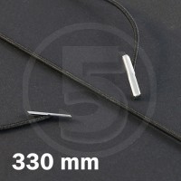 Cordino elastico rotondo con terminali in metallo, lunghezza 330mm, Nero