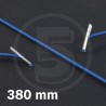 Cordino elastico rotondo con terminali in metallo, lunghezza 380mm, Blu scuro