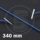 Cordino elastico rotondo con terminali in metallo, lunghezza 340mm, Blu scuro