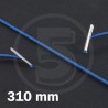 Cordino elastico rotondo con terminali in metallo, lunghezza 310mm, Blu scuro