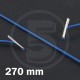 Cordino elastico rotondo con terminali in metallo, lunghezza 270mm, Blu scuro
