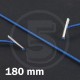 Cordino elastico rotondo con terminali in metallo, lunghezza 180mm, Blu scuro