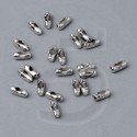 Connettore per catenelle a pallini di diametro sfera 4mm, nichelato