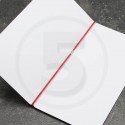 Elastico per legatoria chiuso ad anello, lunghezza aperta 410 mm, Rosso