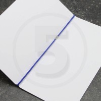 Elastico per legatoria chiuso ad anello, lunghezza aperta 410 mm, Blu