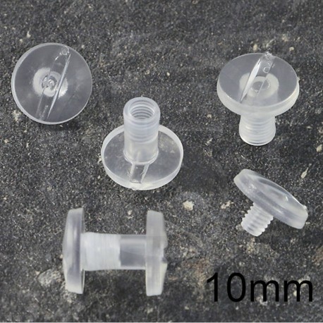 Viti sepolte in plastica Trasparente, lunghezza utile 10mm