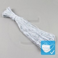 100 METRI Cordino elastico spessore 2mm, Bianco