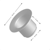 Occhielli in metallo No. 8 E5 long, ottonati