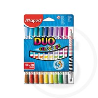 Pennarelli duo colorpeps doppia punta long life (20 colori) - in sc appendibile x10