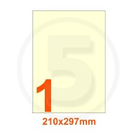 Etichette autoadesive 210x297mm, in carta avorio vergata