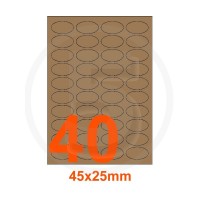 Etichette autoadesive 45x25mm, in carta Kraft mille righe